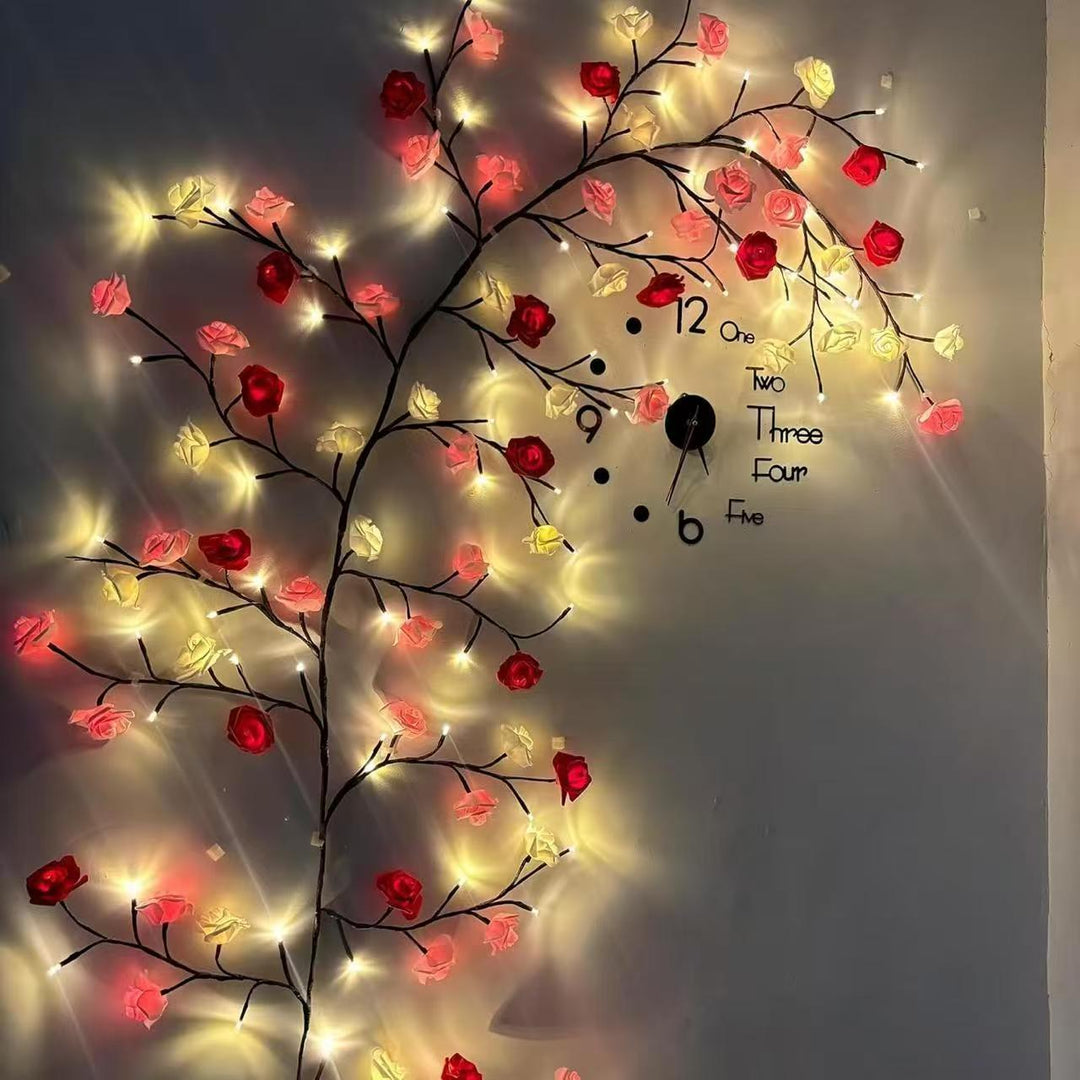 Verschnörkelte LED Kirschblüten Wandleuchte