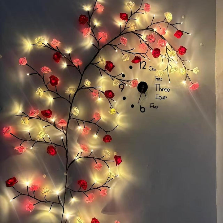 Verschnörkelte LED Kirschblüten Wandleuchte