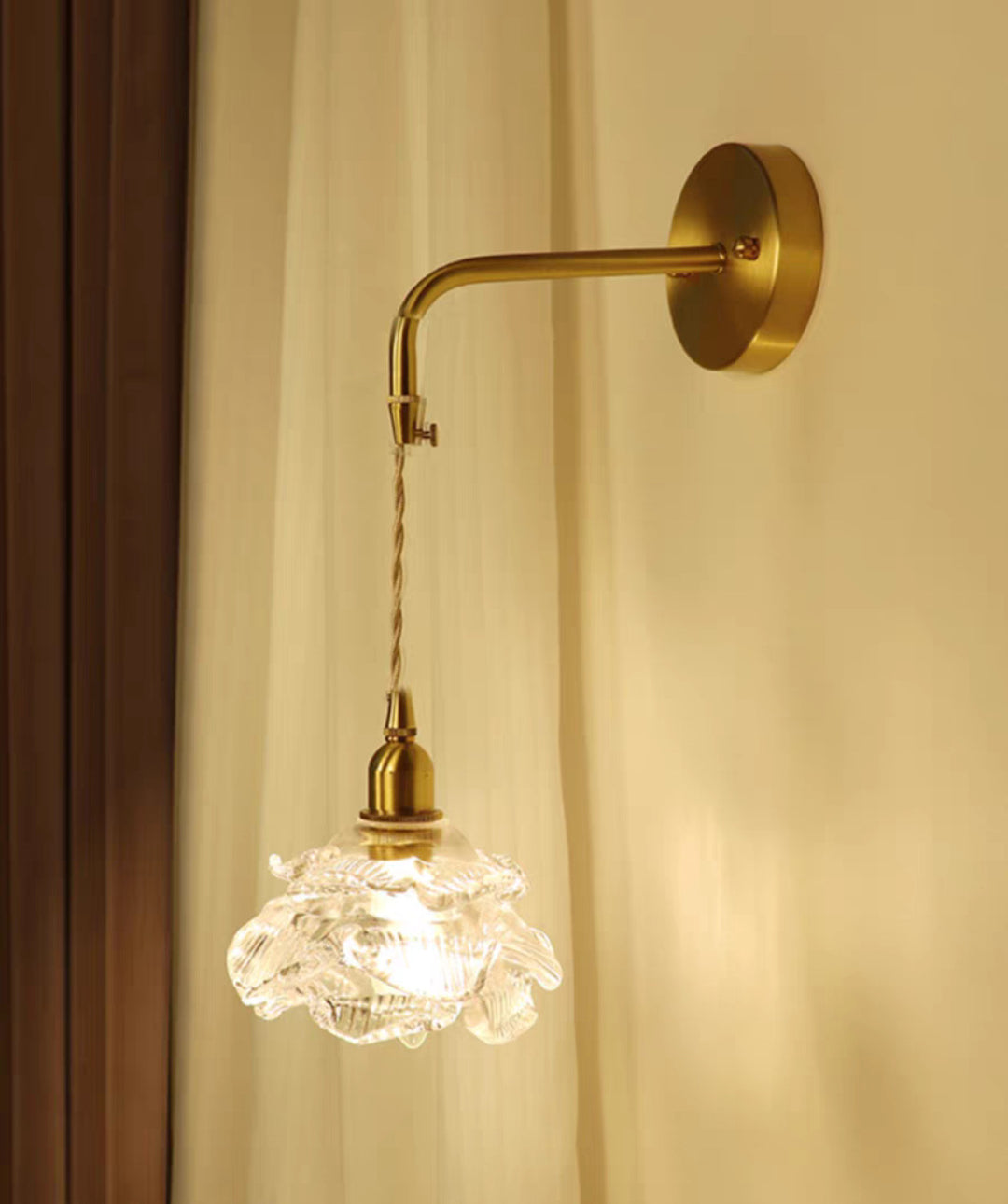 Elegante florale Wandlampe