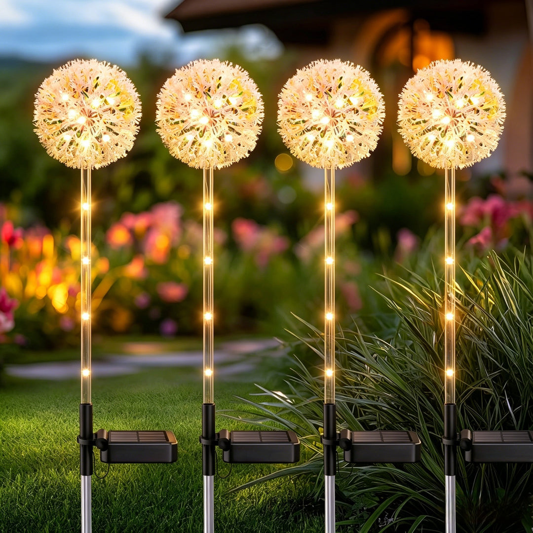 Solarbetriebene LED Löwenzahn Gartenstecklichter
