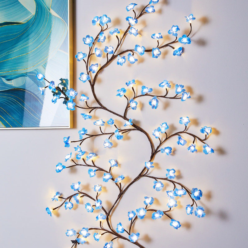Verschnörkelte LED Kirschblüten Wandleuchte