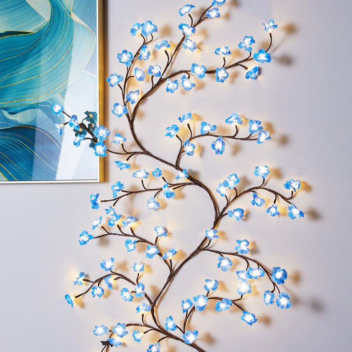 Verschnörkelte LED Kirschblüten Wandleuchte
