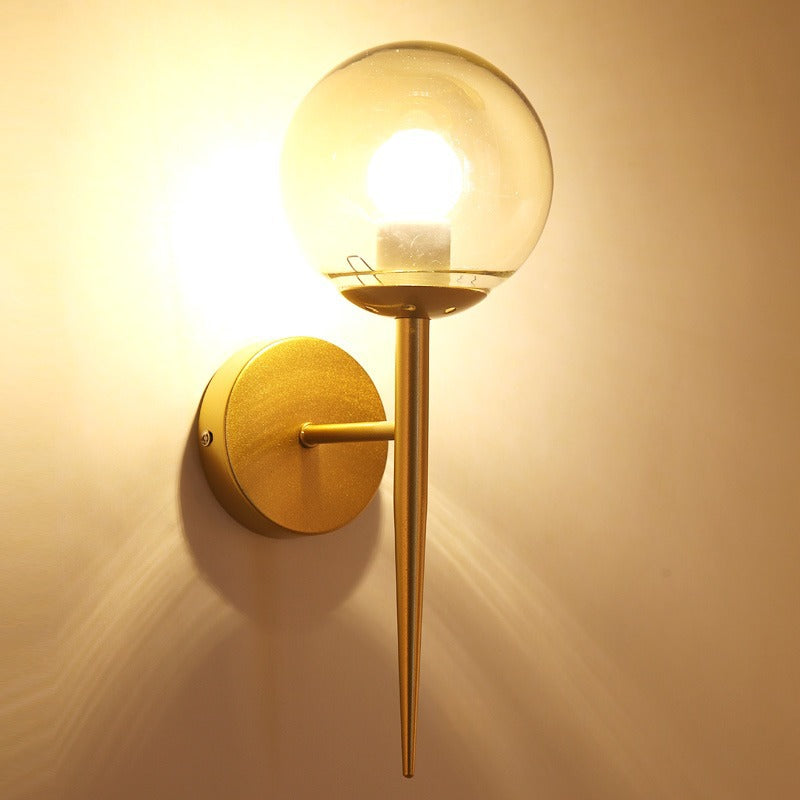Zeitgenössische Glas-Globus-Wandlampe