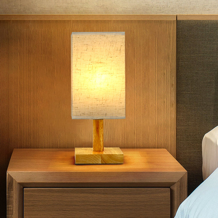 Minimalistische Stofftischlampe