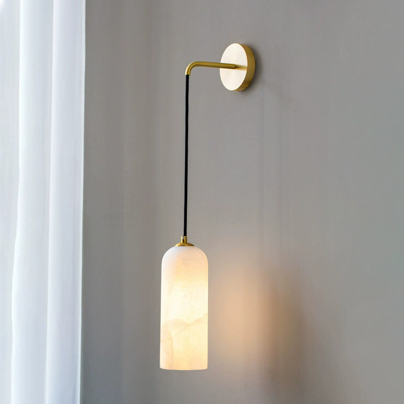 Minimalistische Alabaster Marmor-Effekt Wand Pendelleuchte