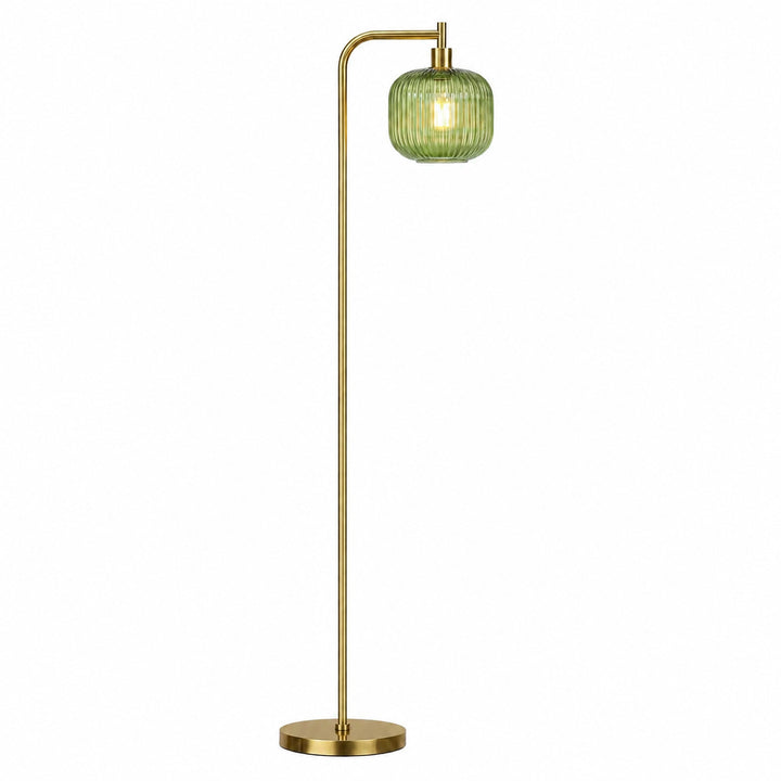 Moderne geschwungene Glas Stehlampe