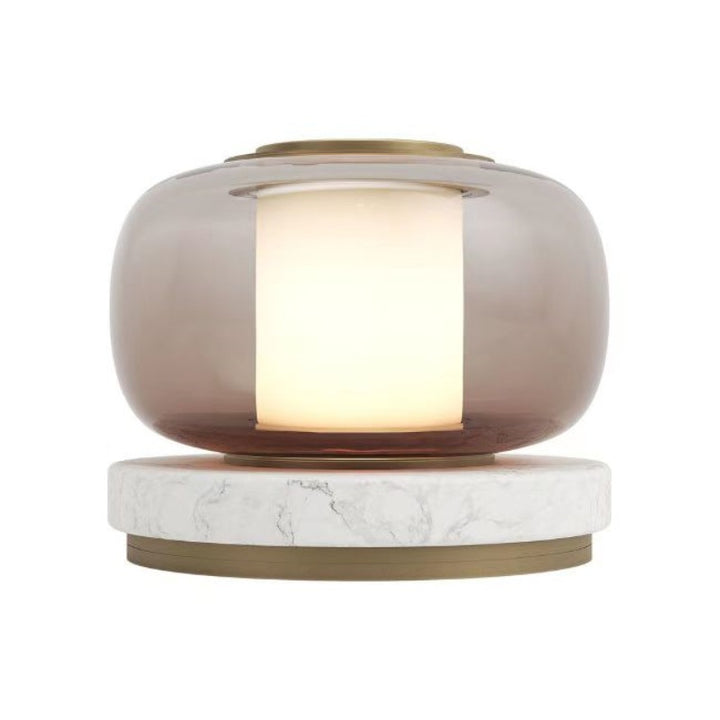 Moderne Glas- und Marmor-Tischlampe