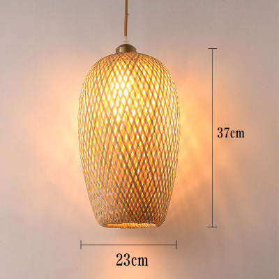 Bamboo Woven Dome Pendelleuchte