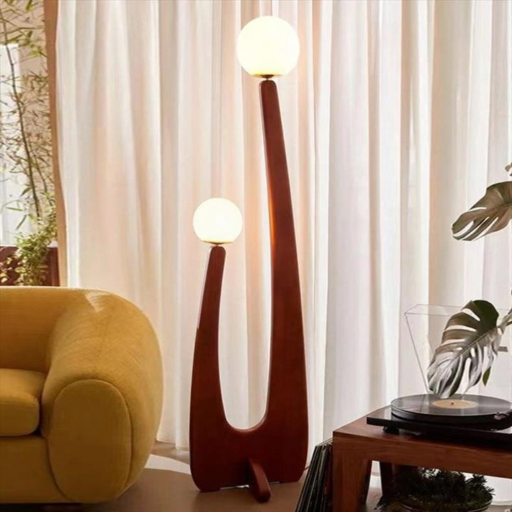 Künstlerische Holz Stehlampe