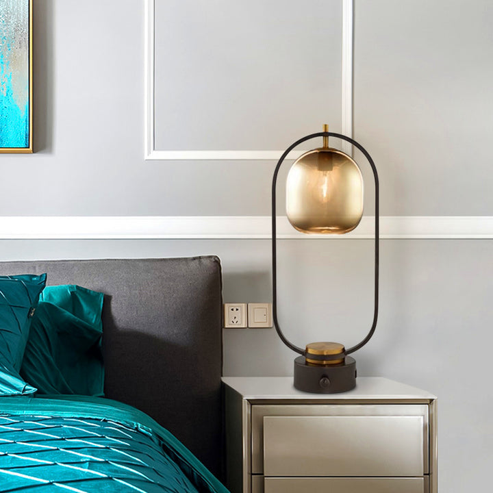 Minimalistische Glas Akzent Tischlampe