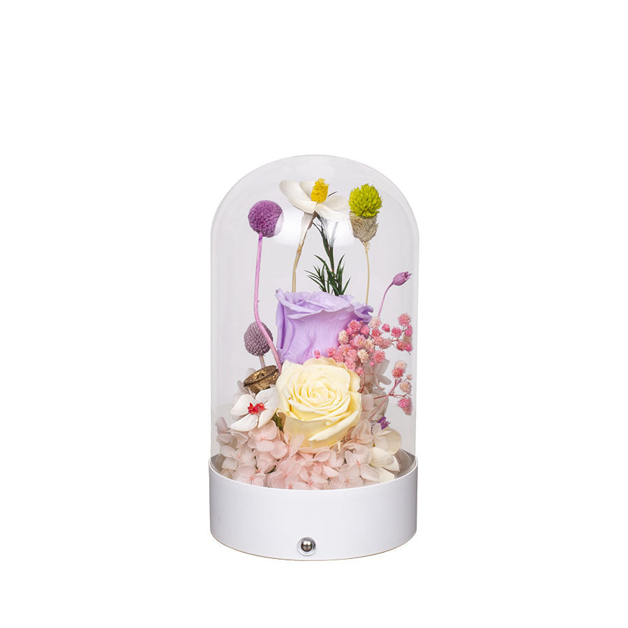 Florale Display-Kuppel-Lampe
