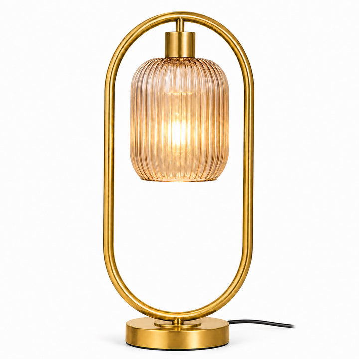 Moderne Glas gerippte Tischlampe