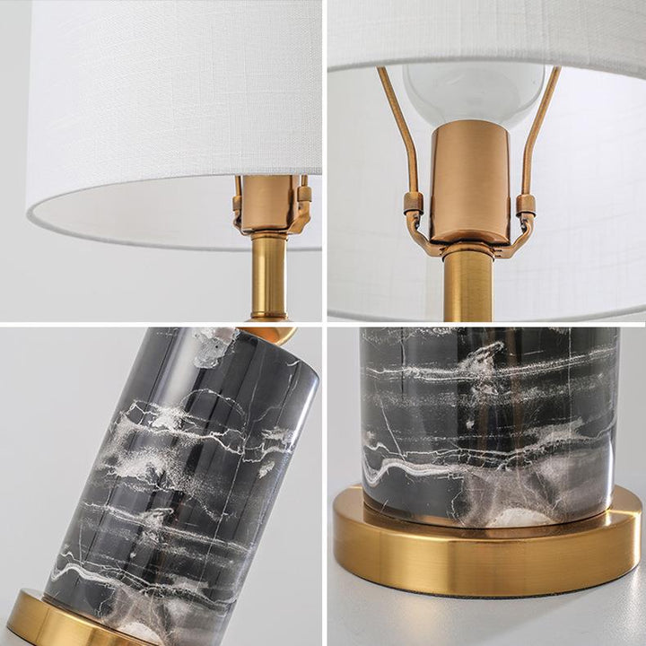 Elegante dekorative Tischlampe mit Marmorbasis