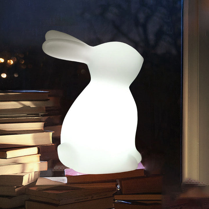 Moderne kreative Kaninchen PE LED Tischlampe für das Schlafzimmer