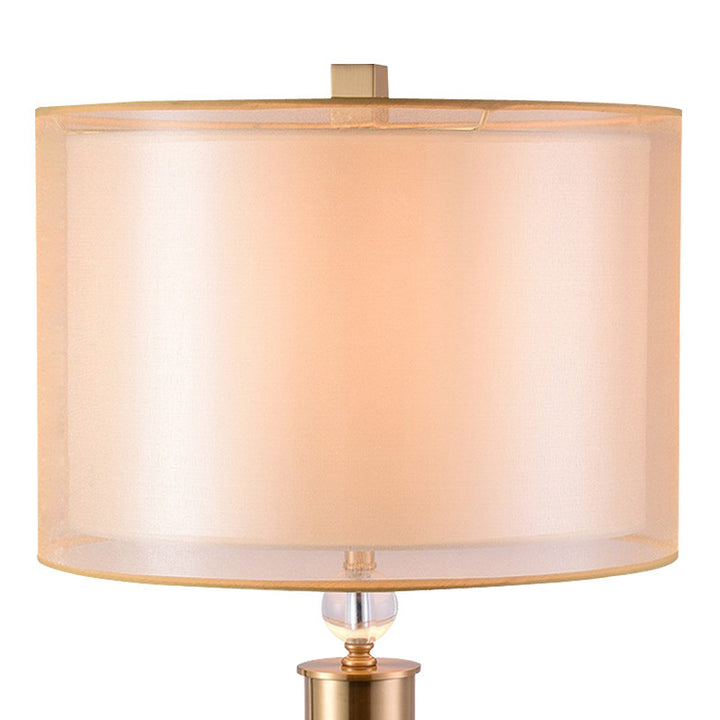Elegante Marmor- und Messing-Tischlampe