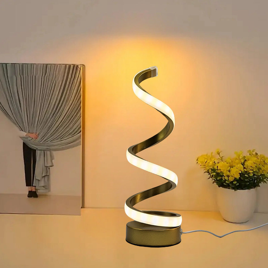 Moderne Spiral Tischlampe