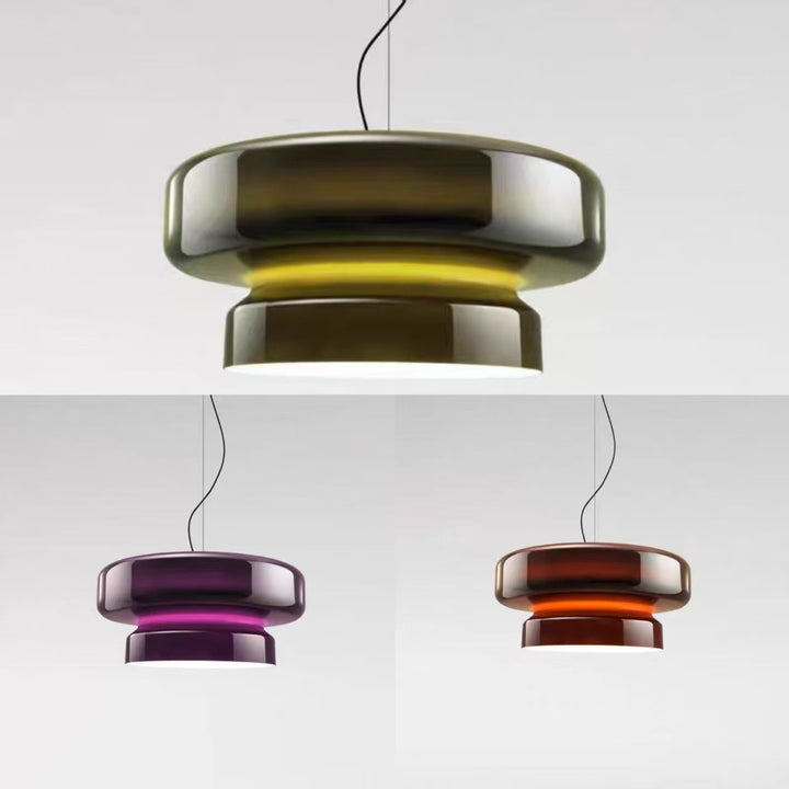 Rauches Glas Pilz Pendelleuchte