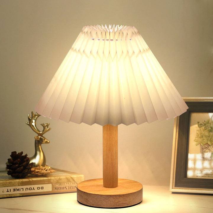Dekorative Stofftischlampe