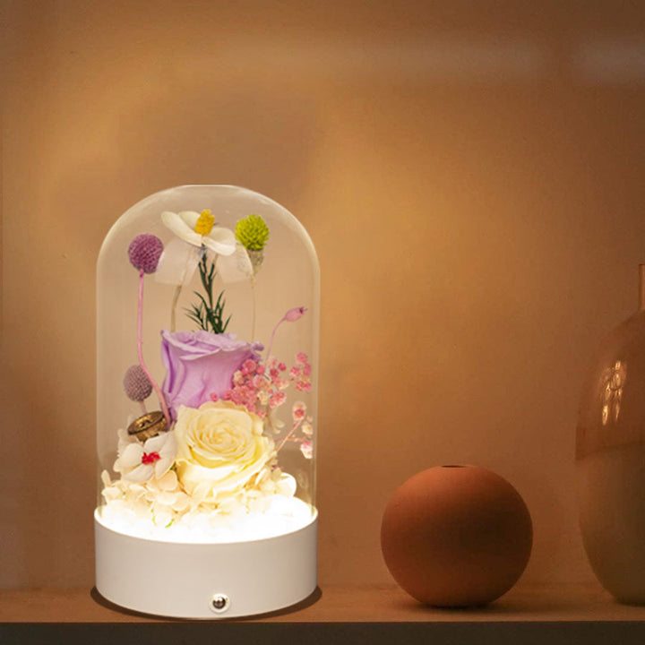 Florale Display-Kuppel-Lampe