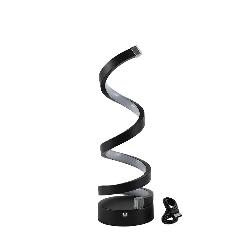Moderne Spiral-LED-Tischlampe