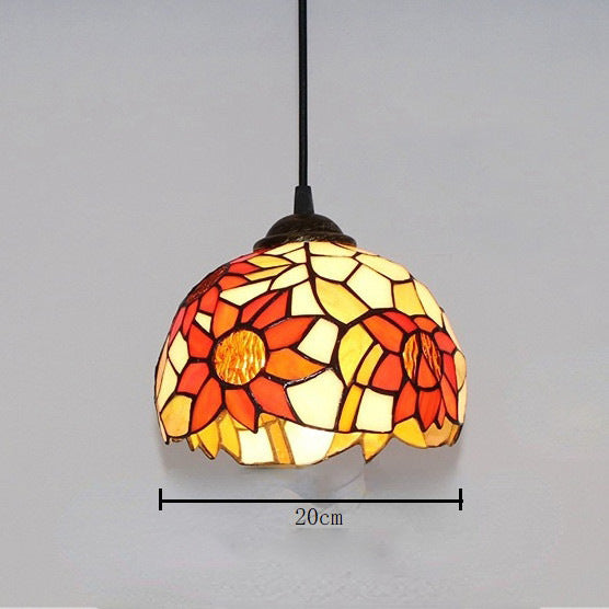 Verstellbare Vintage Glas Pendelleuchte