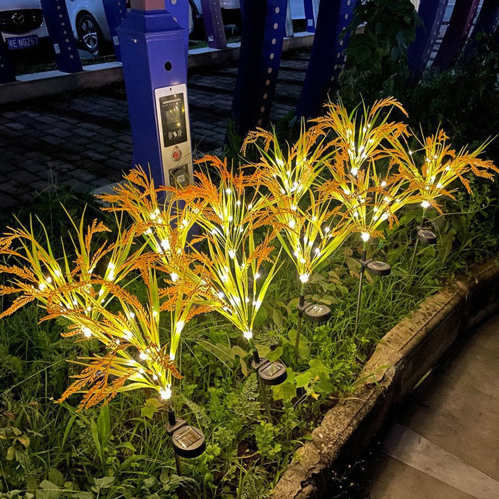 Solar Ziergras Stecklichter mit warmweißen LED-Akzenten
