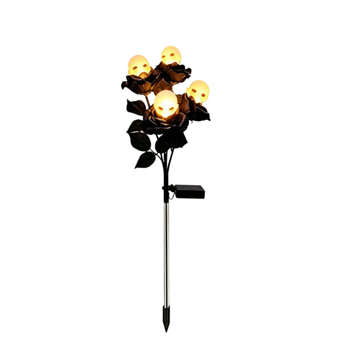 Dekorative Solar Schädel Rose Gartenlampe