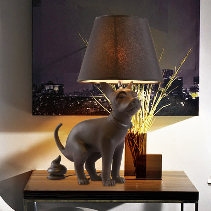 Künstlerische Hundetischlampe