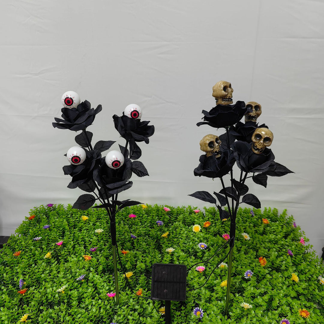 Dekorative LED Skull Rose Licht Gartenstecker