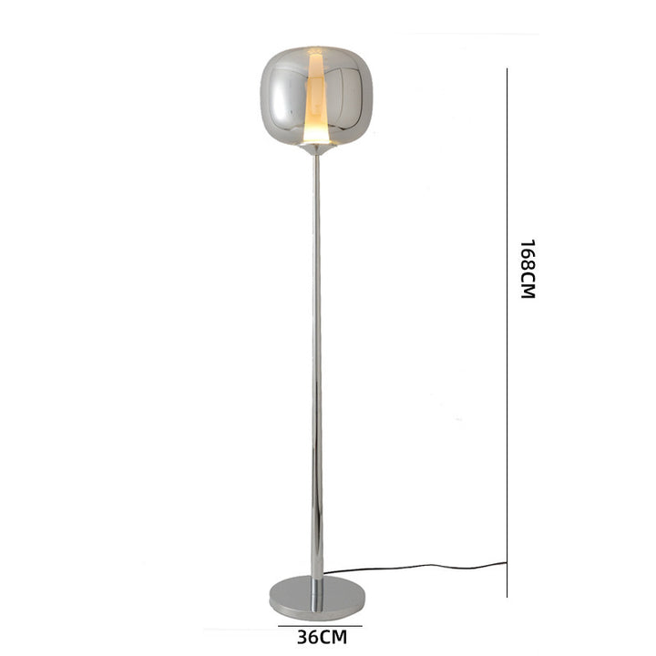 Moderner Minimalistischer Stehlampe mit Transparenter Basis