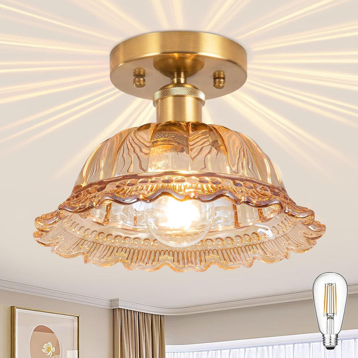 Elegante Glashaube Deckenleuchte
