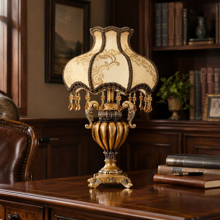 Vintage Floral Tischlampe