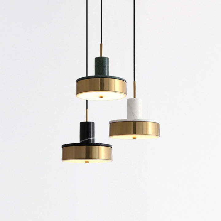 Moderne Marmor und Gold Pendelleuchte
