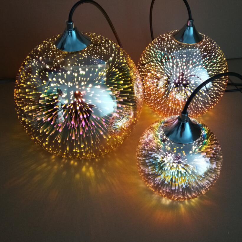 Dekorative Funkelnde Glas Pendelleuchte