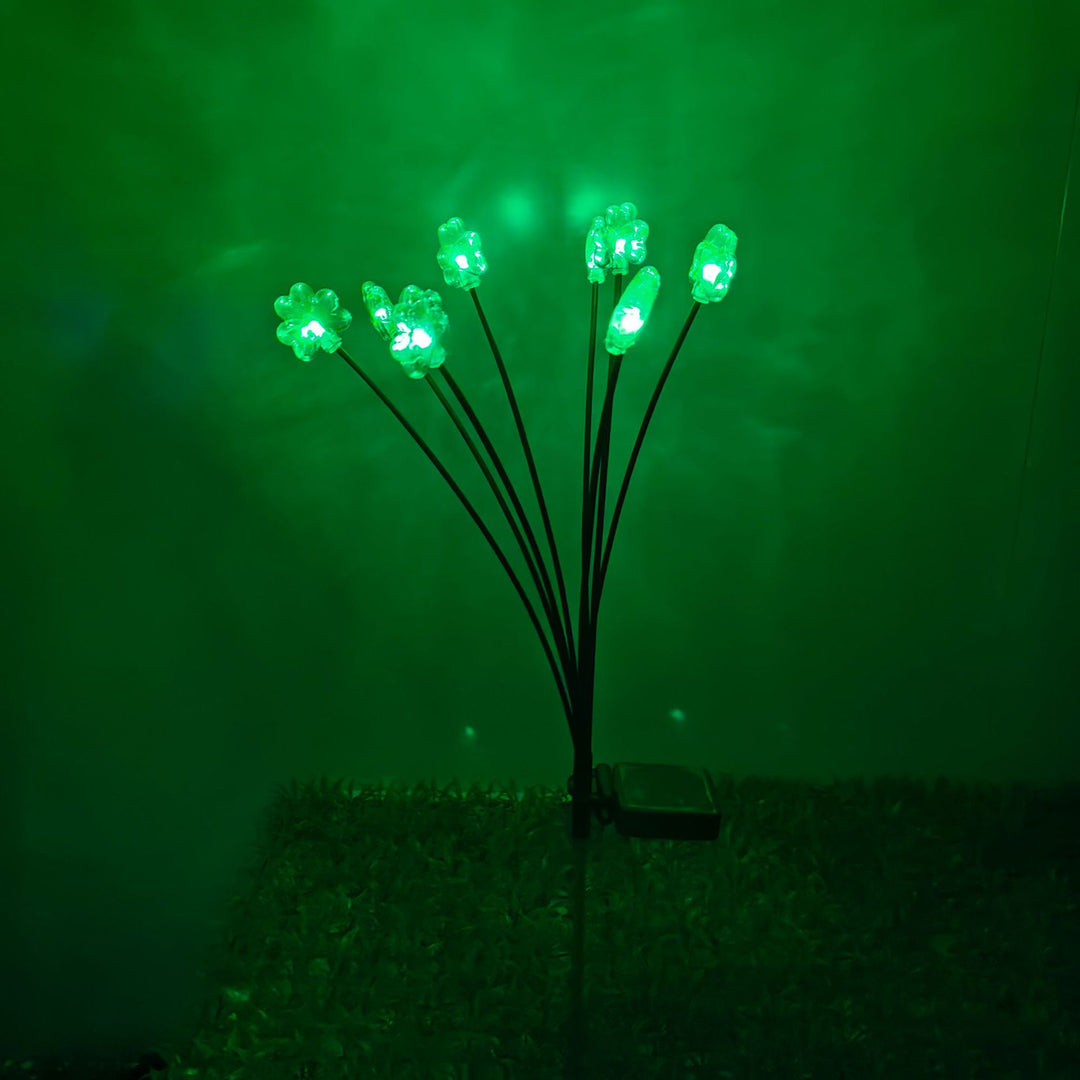 Dekorative LED Kleeblatt Gartenstecker