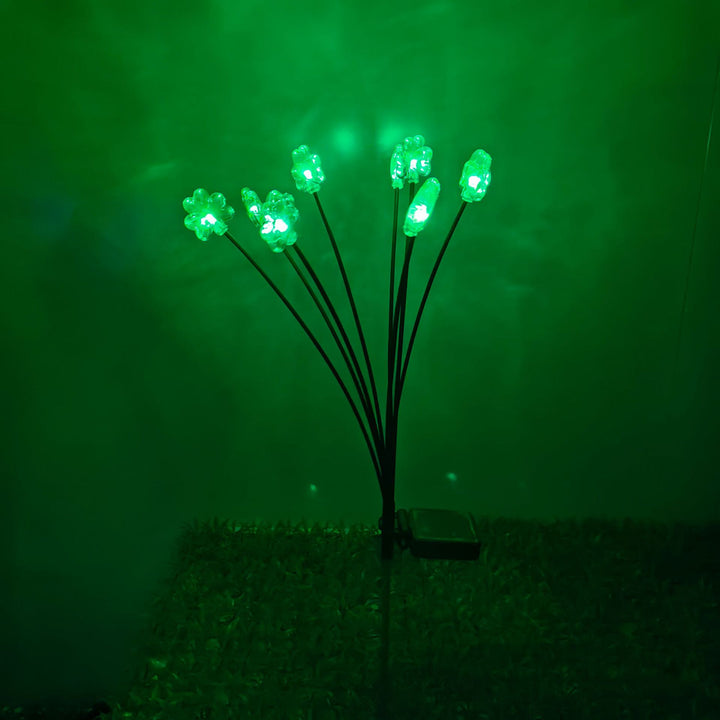 Dekorative LED Kleeblatt Gartenstecker