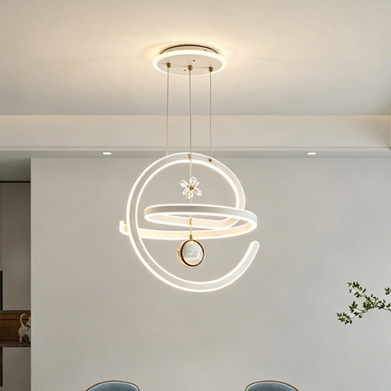 Moderne Spiral-LED-Hängelampe