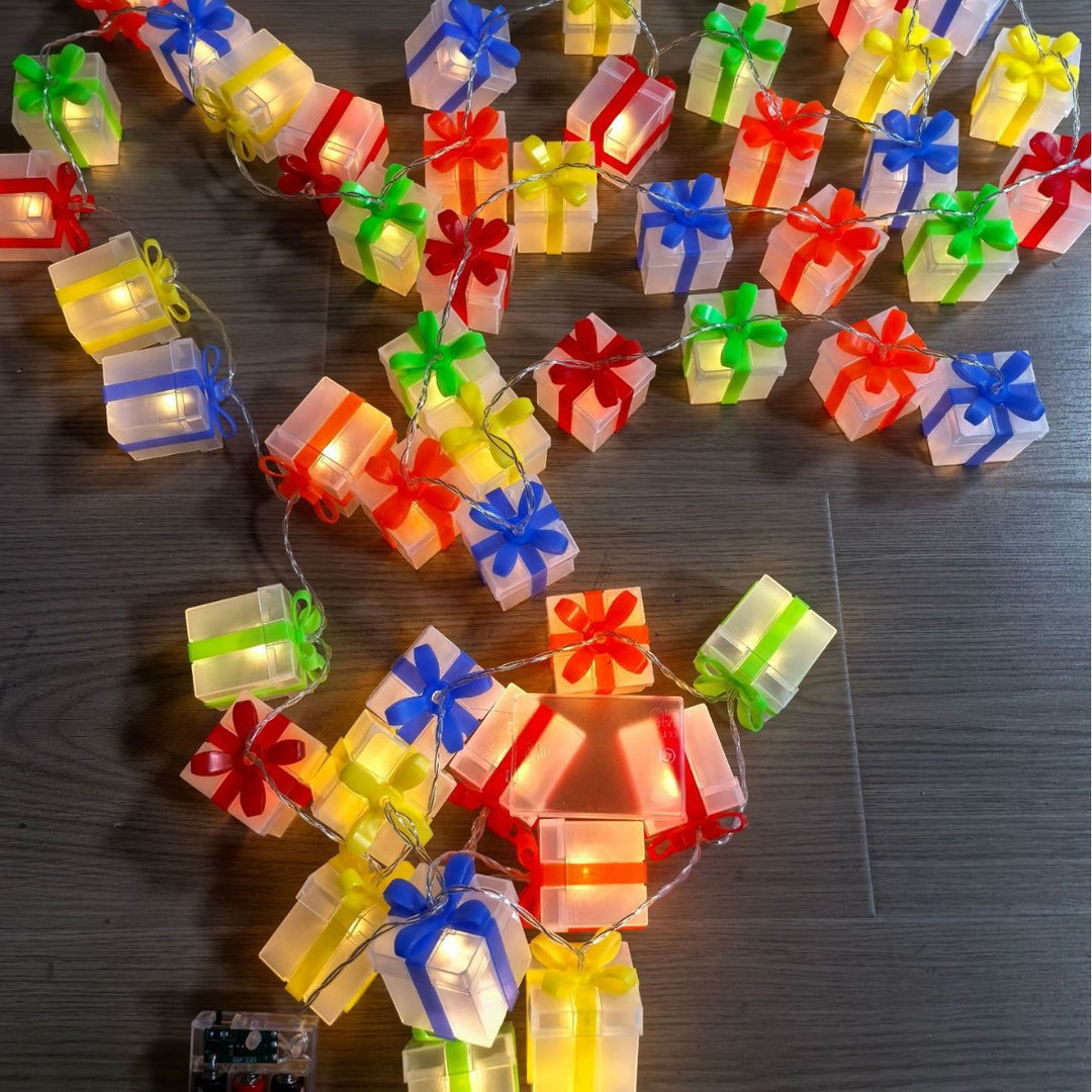 Dekorative Geschenkbox Lichterkette