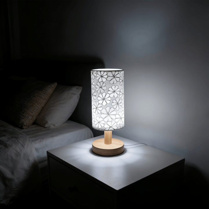 USB-betriebene Tischlampe mit floralem Muster