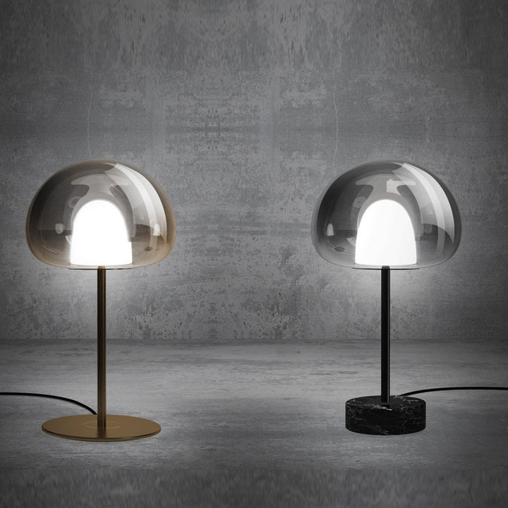 Moderne transparente Glaskerze lampe