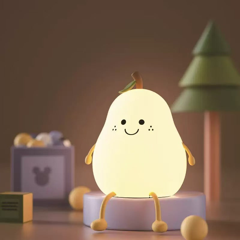 Birnenförmige Silikon-Nachtlampe für das Kinderzimmer