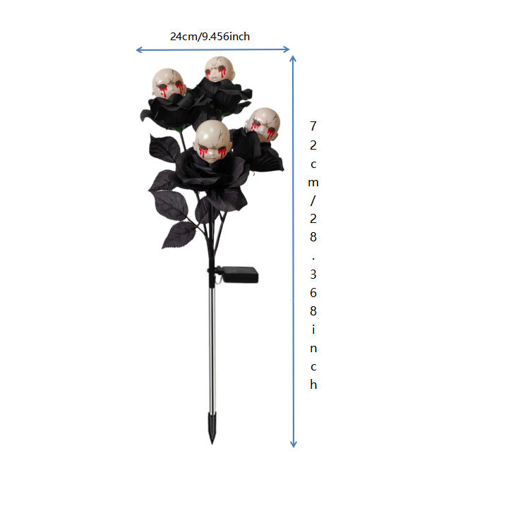 Dekorative Solar Schädel Rose Gartenlampe
