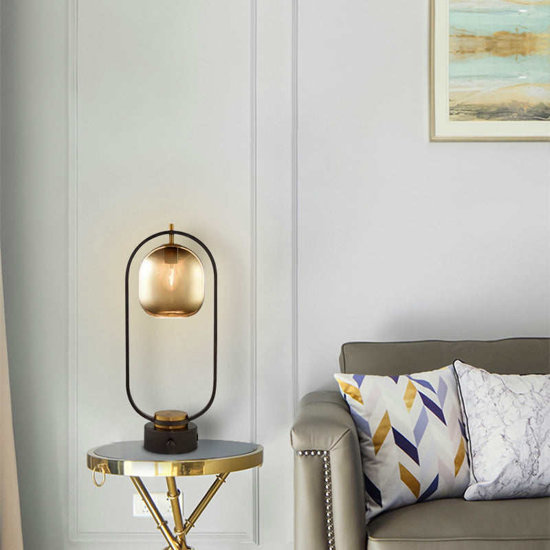 Minimalistische Glas Akzent Tischlampe