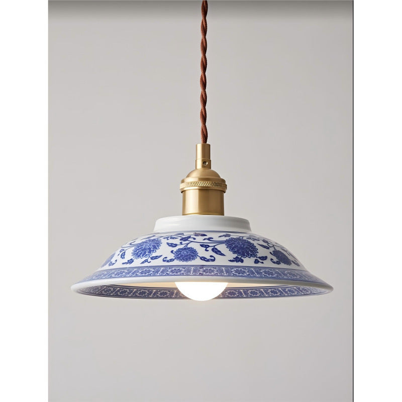 Vintage Porzellan Wanddimmer mit dekorativem Messing-Schalter