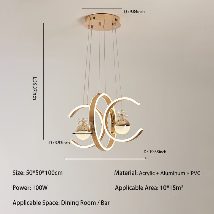 Künstlerische Minimalistische Pendelleuchte