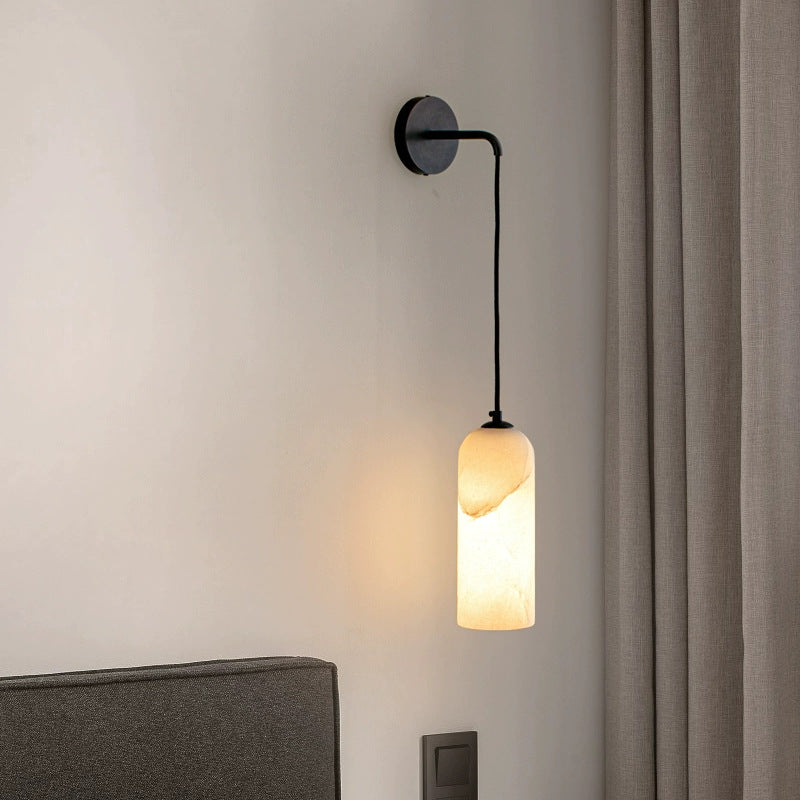 Minimalistische Alabaster Marmor-Effekt Wand Pendelleuchte