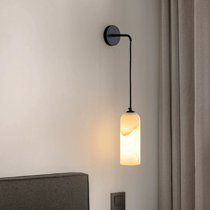 Minimalistische Alabaster Marmor-Effekt Wand Pendelleuchte