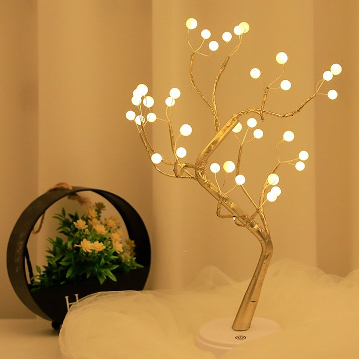 Stern-verzierte LED-Zweig Tischlampe mit warmen mikro dimmbaren Lichtern