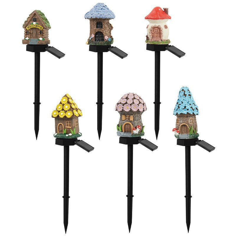 Miniatur Handbemaltes Harz Pilz Feenhaus Garten Ornament