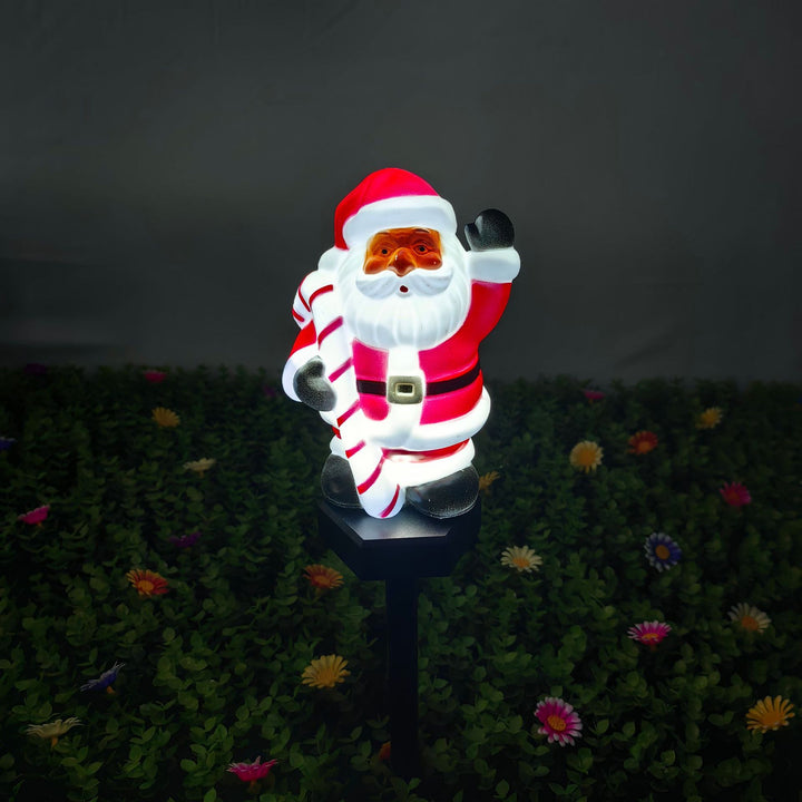 Weihnachtlich dekorierte Gartenbeleuchtung Figurine